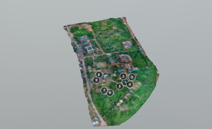 Three-dimensional photogrammetric model generated from drone imagery